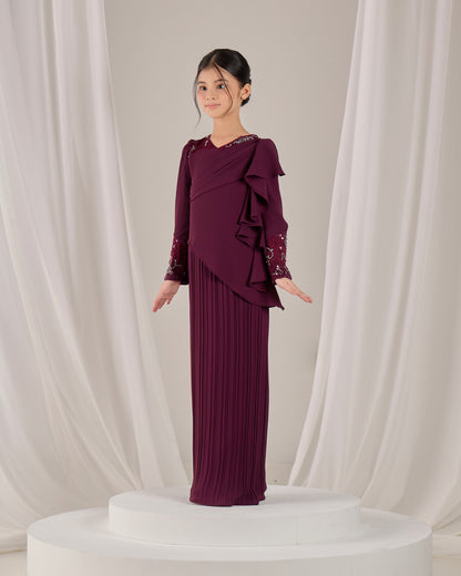 ADALINE DRESS KIDS (PURPLE PLUM)