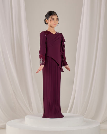 ADALINE DRESS KIDS (PURPLE PLUM)