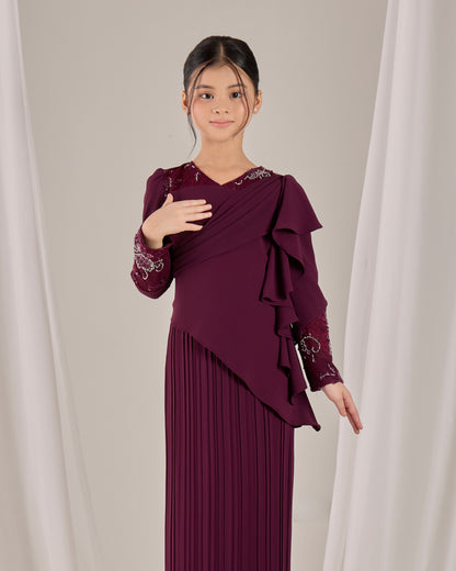 ADALINE DRESS KIDS (PURPLE PLUM)