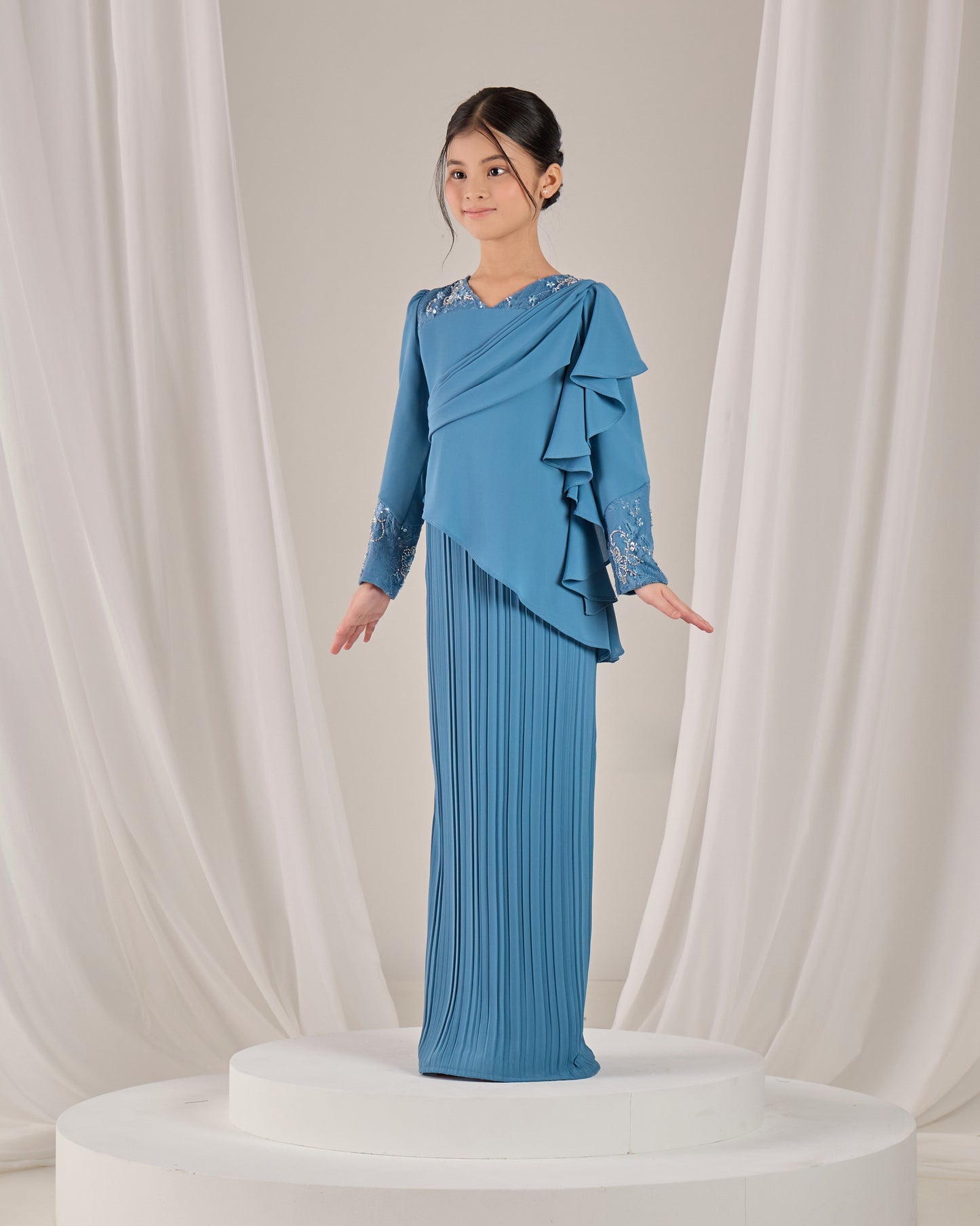 ADALINE DRESS KIDS (DIAMOND BLUE)