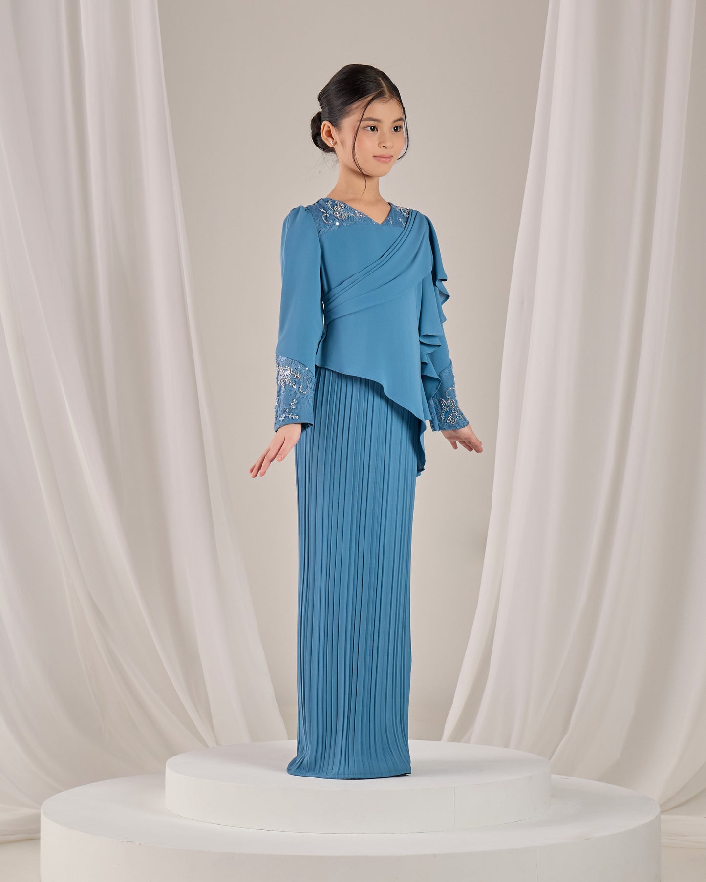 ADALINE DRESS KIDS (DIAMOND BLUE)