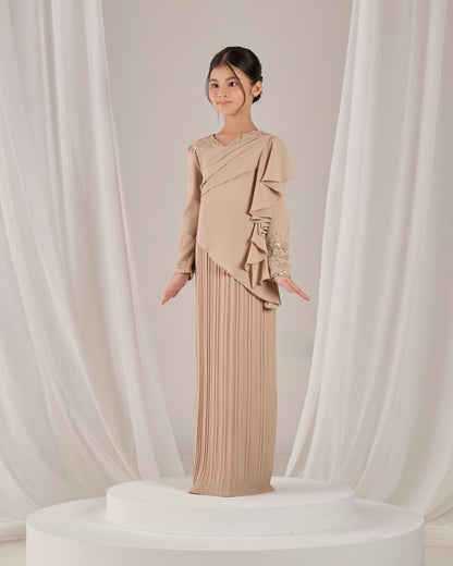 ADALINE DRESS KIDS (LATTE )