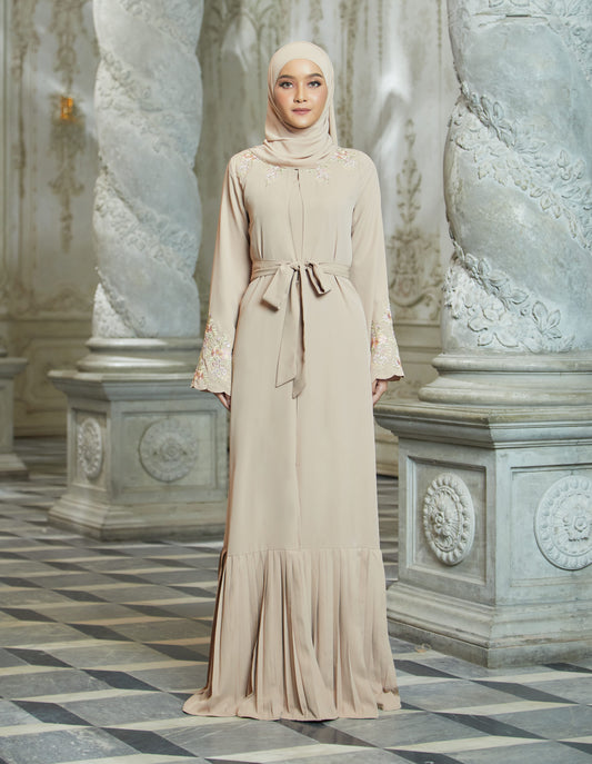INAAYA ABAYA WITH PANTS (CHAMPAGNE)