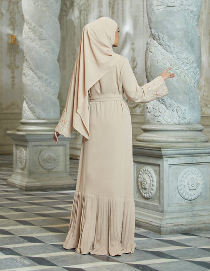 INAAYA ABAYA WITH PANTS (CHAMPAGNE)