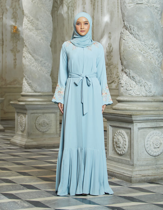 INAAYA ABAYA WITH PANTS (MISTY BLUE)