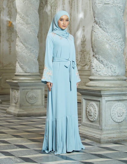 INAAYA ABAYA WITH PANTS (MISTY BLUE)