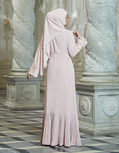 INAAYA ABAYA WITH PANTS (DUSTY PINK)
