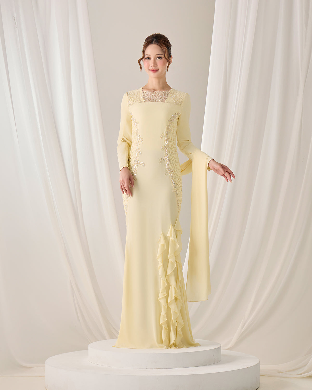 CLAIRE DRESS (LIGHT YELLOW)