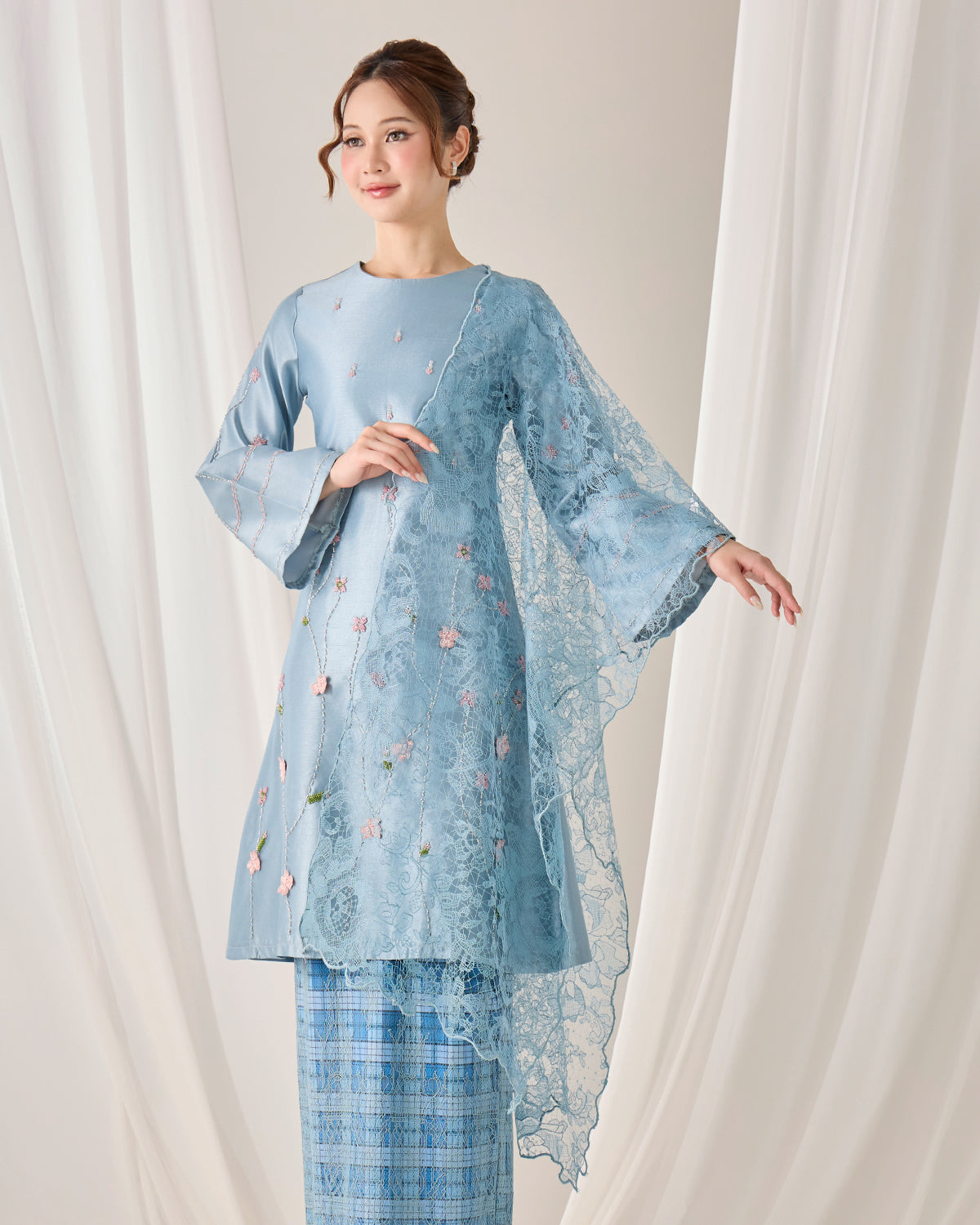 NYLA SELENDANG (DIAMOND TEAL BLUE)