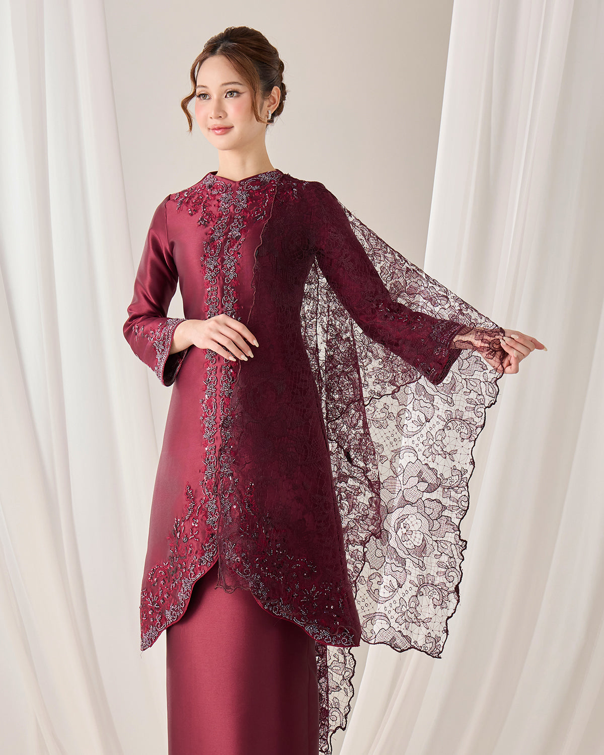NYLA SELENDANG (BURGUNDY)