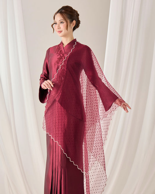 LYDIA SELENDANG (BURGUNDY)