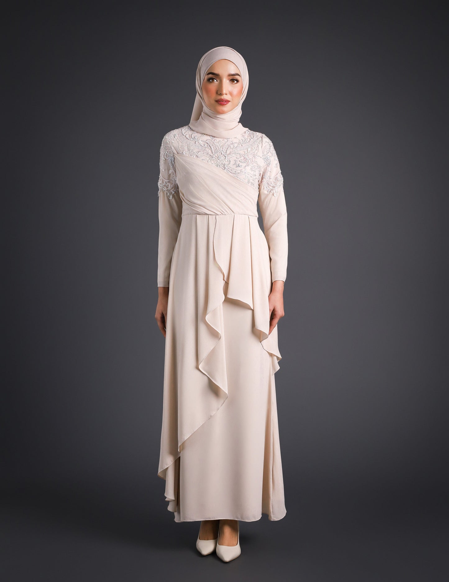 HAFEEYA DRESS (CHAMPAGNE)