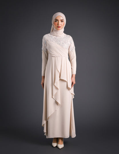 HAFEEYA DRESS (CHAMPAGNE)
