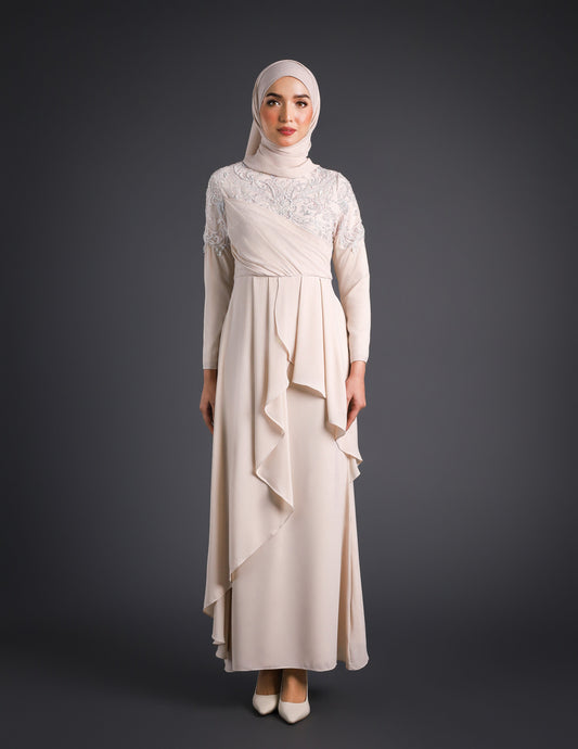 HAFEEYA DRESS (CHAMPAGNE)
