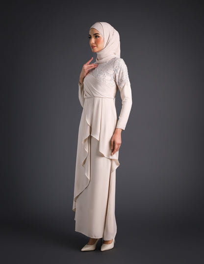 HAFEEYA DRESS (CHAMPAGNE)