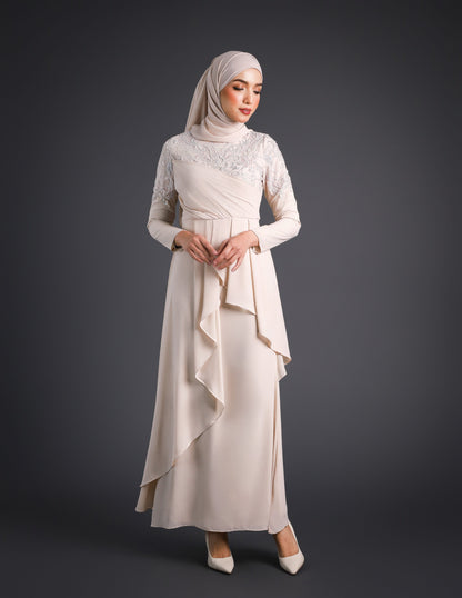 HAFEEYA DRESS (CHAMPAGNE)