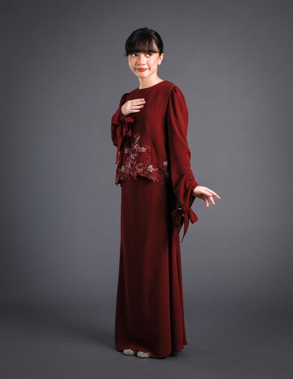 NERISSA KURUNG KIDS (BURGUNDY)