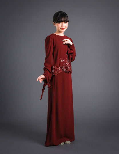 NERISSA KURUNG KIDS (BURGUNDY)