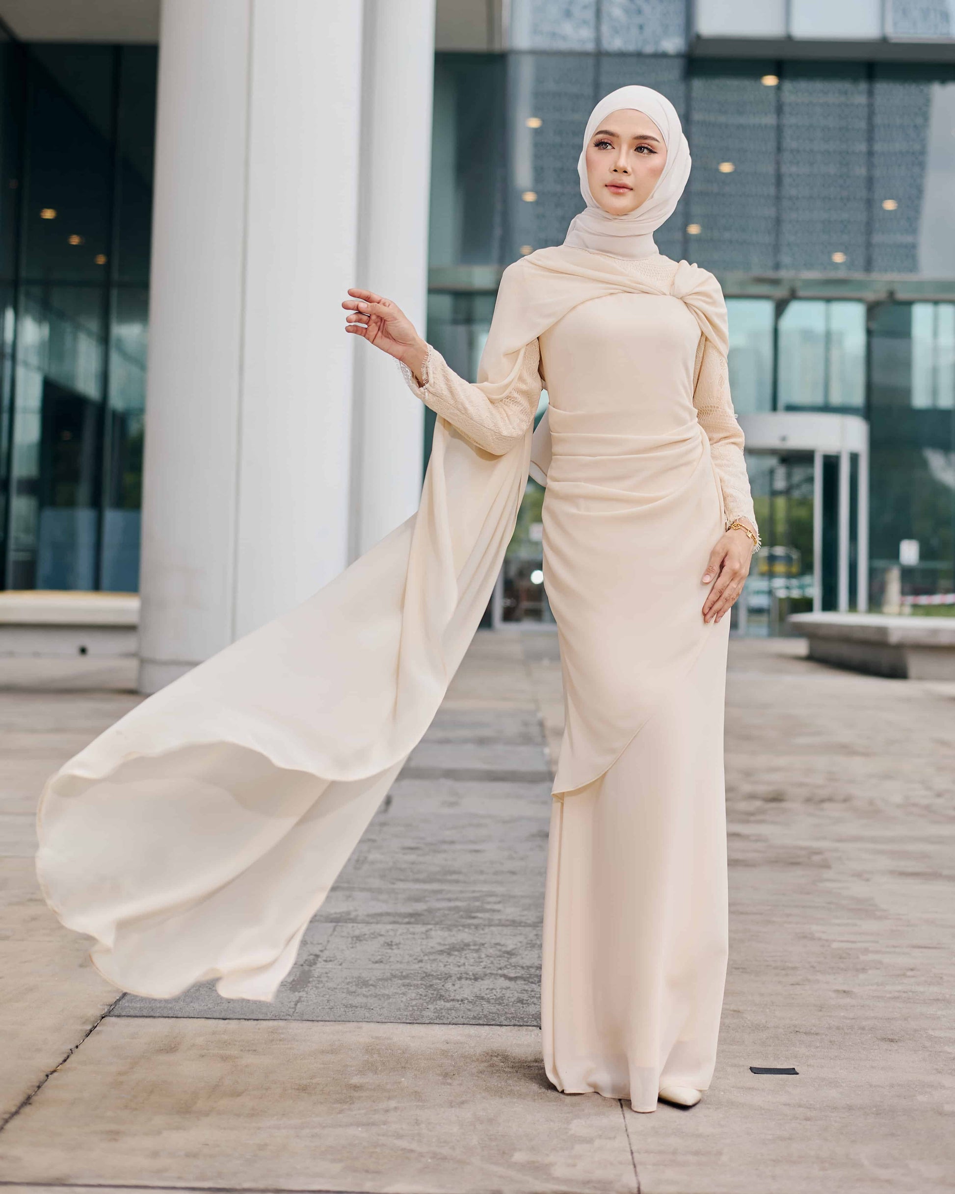 ELSARA DRESS (CREAM) – Hijabistahub