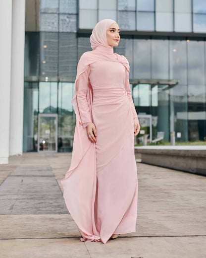 ELSARA DRESS (PINK) Hijabistahub ELSARA DRESS (PINK) Hijabistahub