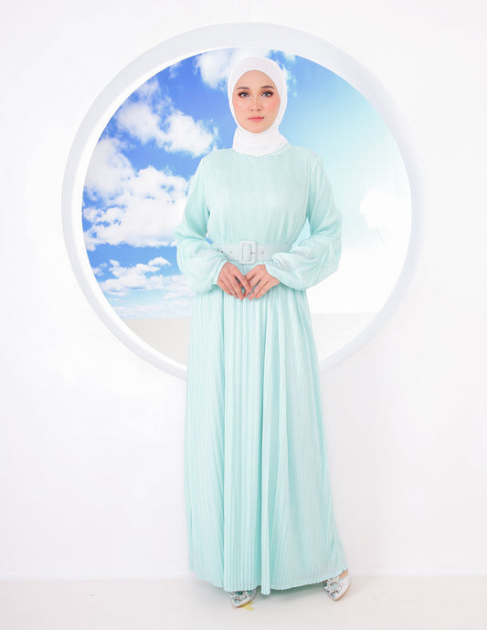 BIANCA PLEATED DRESS (MINT)