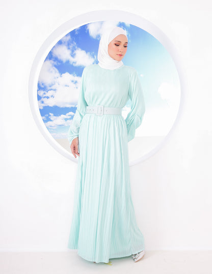 BIANCA PLEATED DRESS (MINT)