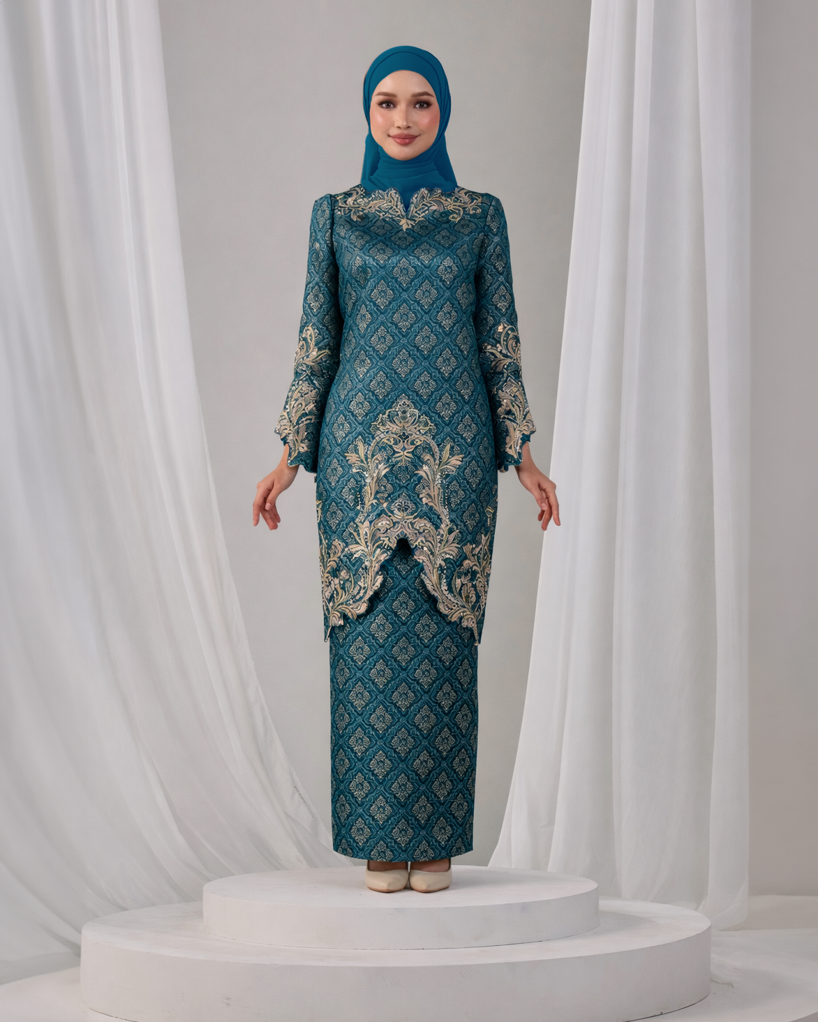 NOIR KURUNG (TEAL BLUE)