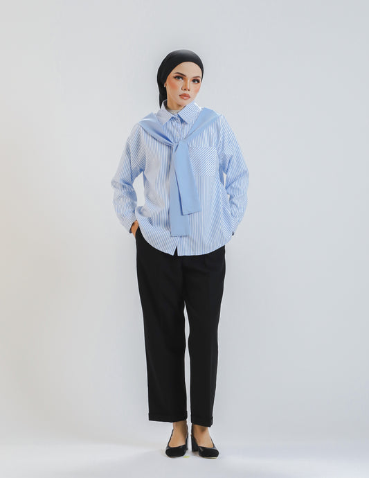 KYLE KNIT BUTTON SHIRT (LIGHT BLUE)