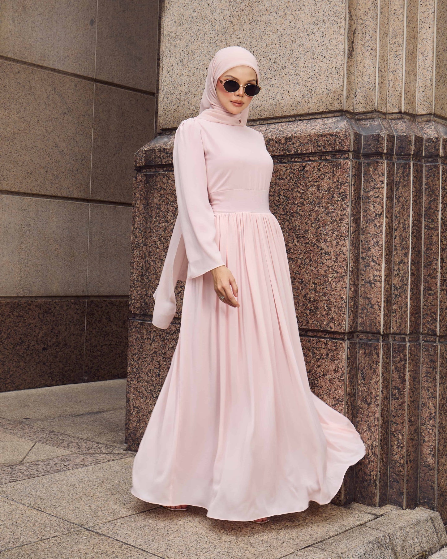 MINOR DEFECT LYRA PLEATED DRESS (LIGHT PINK)