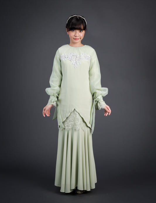 AVIANNA KURUNG KIDS (GREEN TEA)