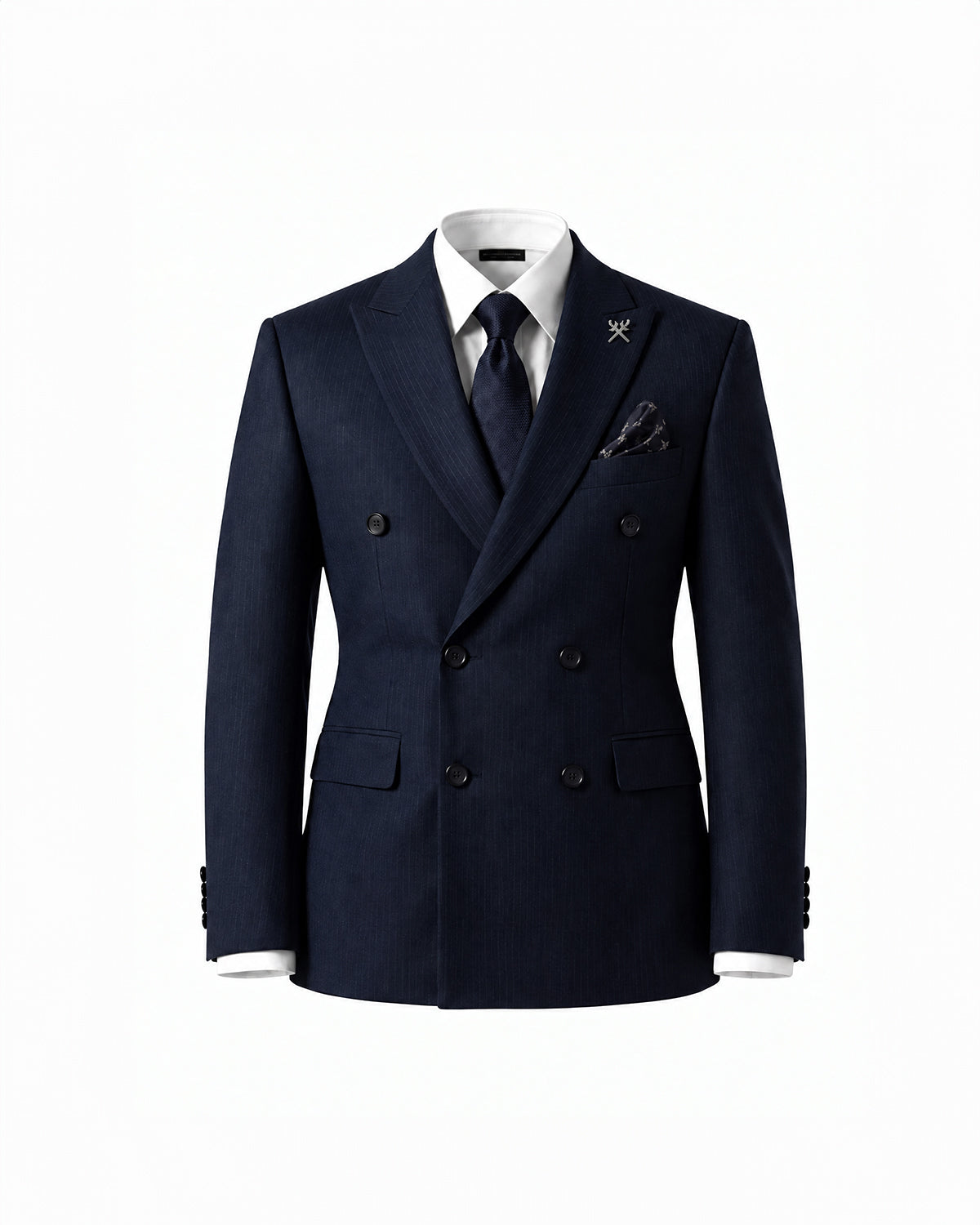 THE KINGSLEY DOUBLE BREASTED SUIT (NAVY BLUE)