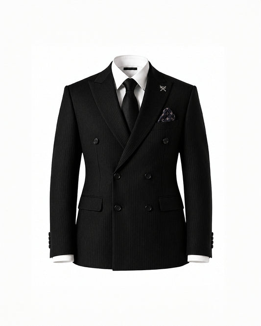 THE KINGSLEY DOUBLE BREASTED SUIT (BLACK)