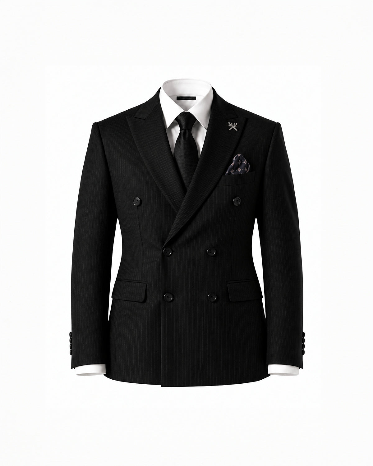 THE KINGSLEY DOUBLE BREASTED SUIT (BLACK)
