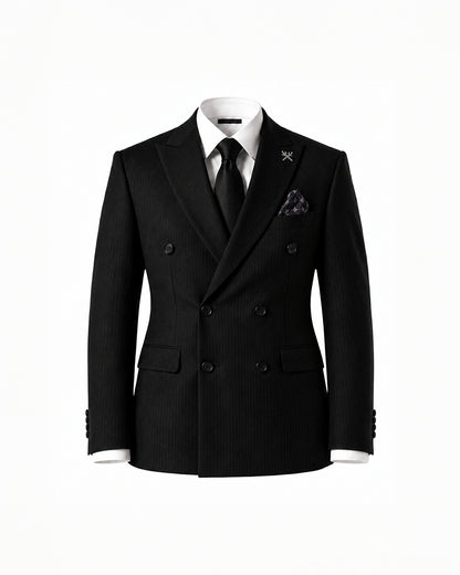 THE KINGSLEY DOUBLE BREASTED SUIT (BLACK)