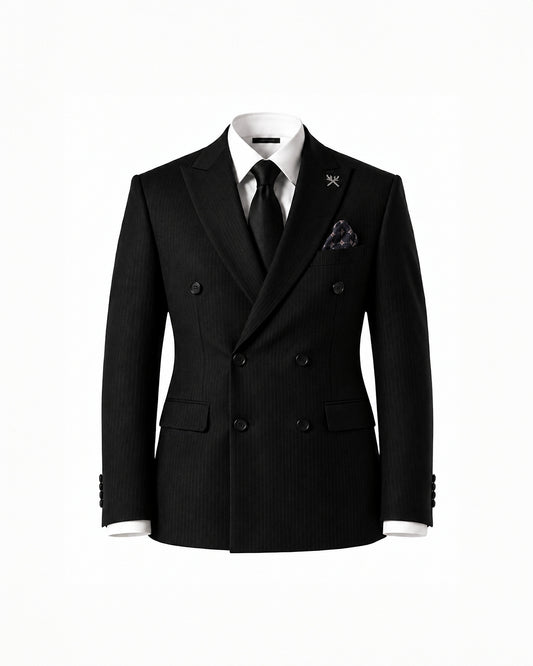 THE KINGSLEY DOUBLE BREASTED SUIT (BLACK)