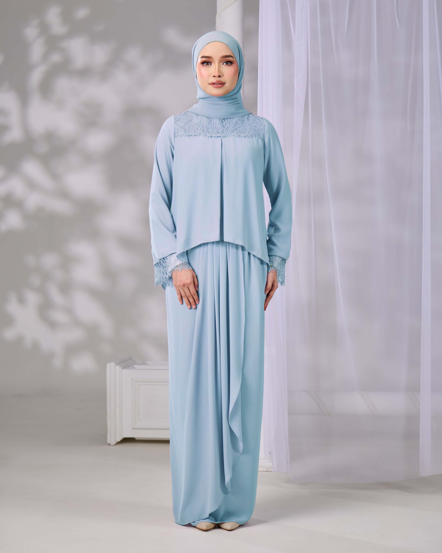 ELVARA MINI KURUNG (MISTY BLUE)