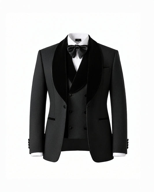 THE MONROE SINGLE BREASTED SUIT (BLACK)