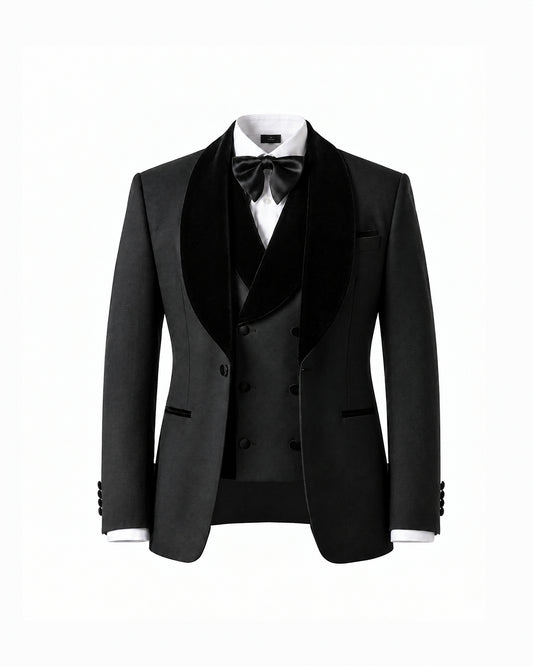 THE MONROE SINGLE BREASTED SUIT (BLACK)