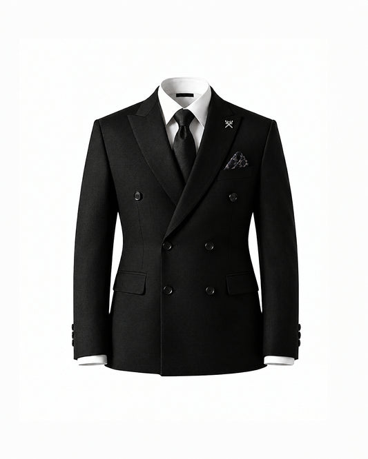 THE REGENT DOUBLE BREASTED SUIT (BLACK)
