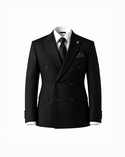 THE REGENT DOUBLE BREASTED SUIT (BLACK)