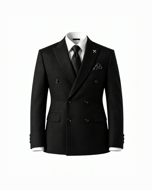 THE REGENT DOUBLE BREASTED SUIT (BLACK)