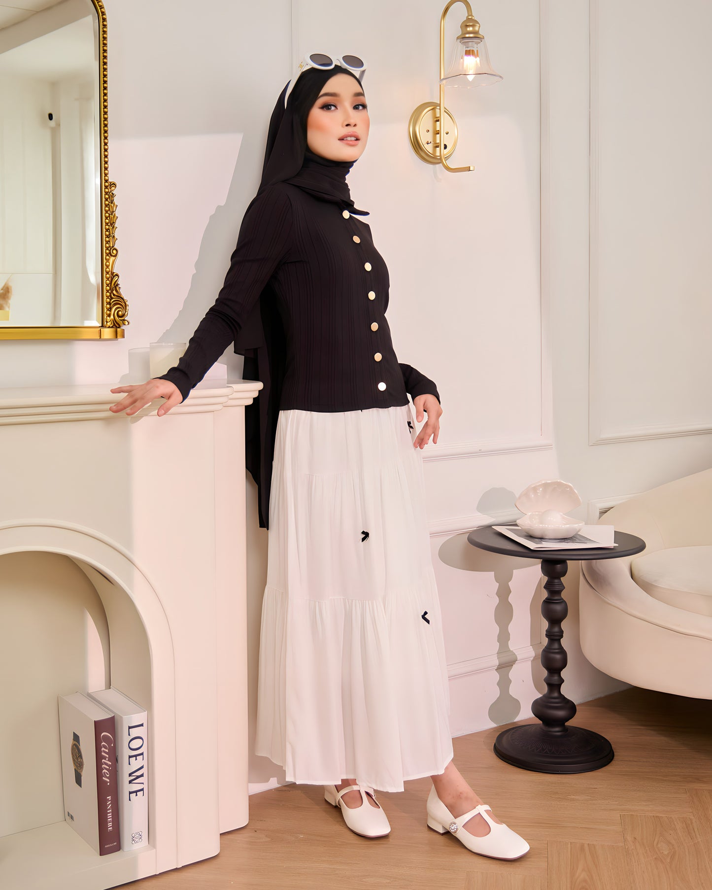 MINOR DEFECT RUBY RIBBON SKIRT (OFF WHITE)