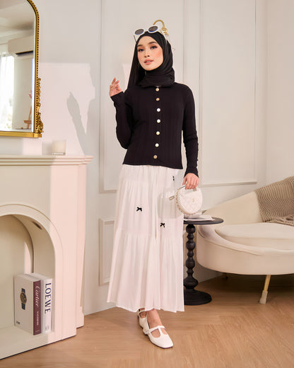 MINOR DEFECT RUBY RIBBON SKIRT (OFF WHITE)