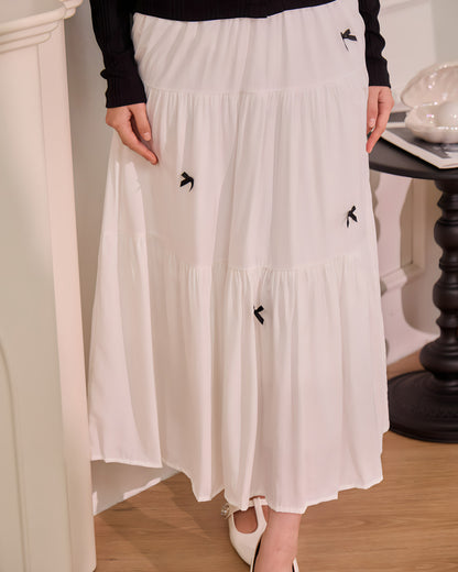 MINOR DEFECT RUBY RIBBON SKIRT (OFF WHITE)