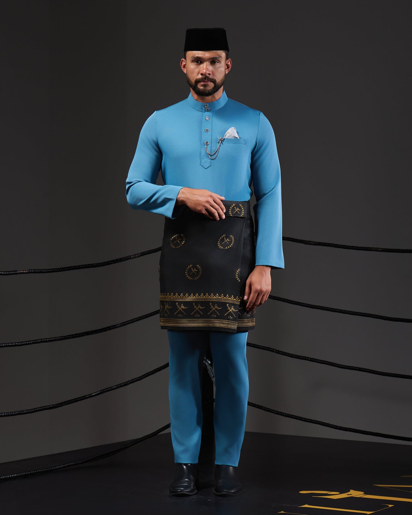 MINOR DEFECT SOULTAN BAJU MELAYU (DIAMOND TEAL BLUE)