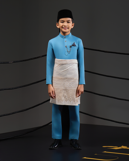 MINOR DEFECT SOULTAN BAJU MELAYU FOR KIDS (DIAMOND TEAL BLUE)