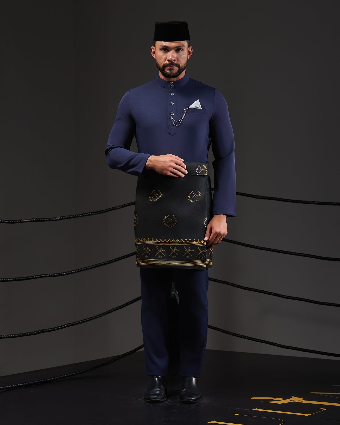 MINOR DEFECT SOULTAN BAJU MELAYU (NAVY BLUE)