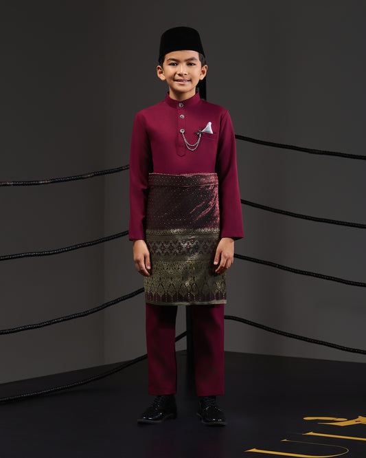SOULTAN BAJU MELAYU FOR KIDS (BURGUNDY)