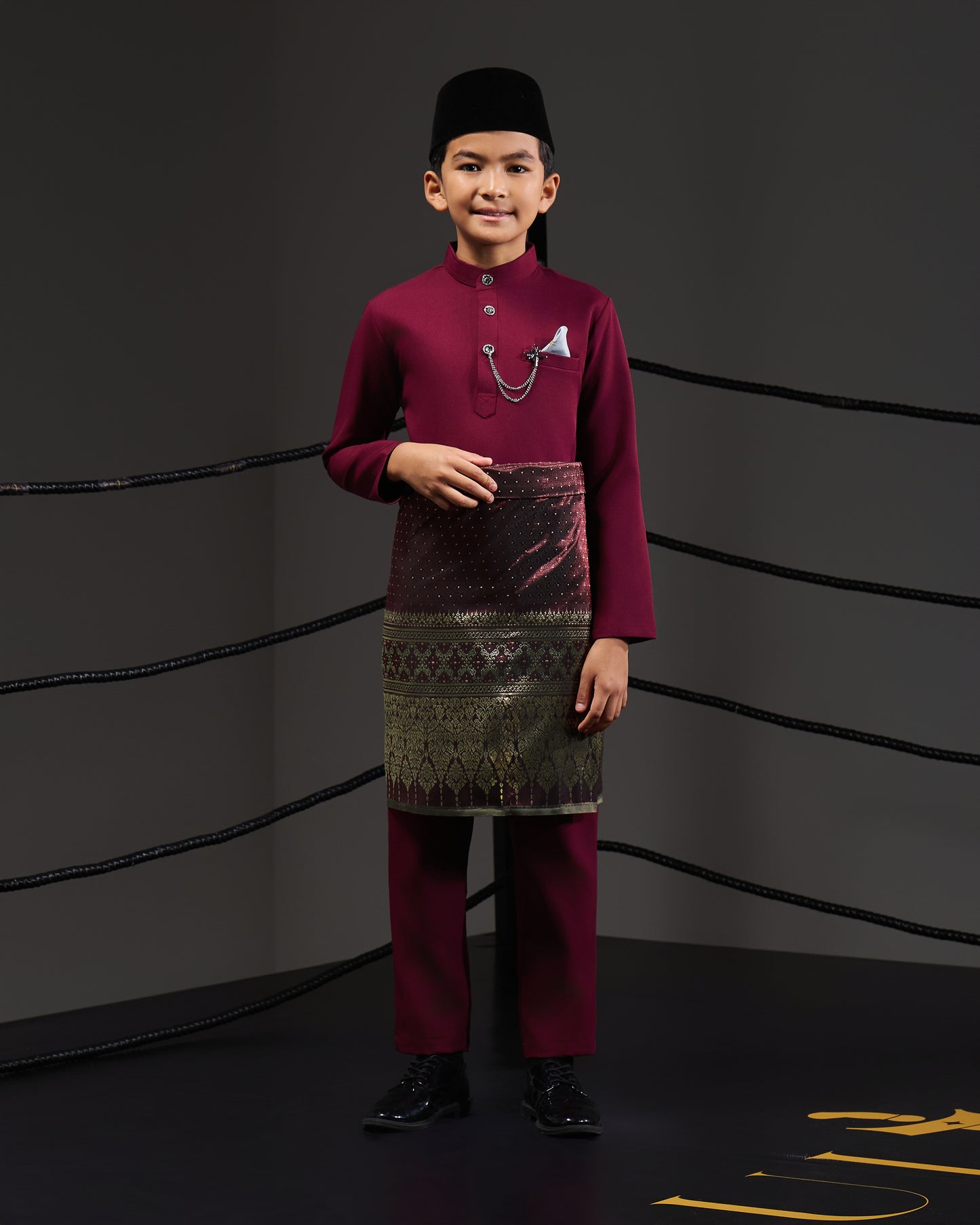 SOULTAN BAJU MELAYU FOR KIDS (BURGUNDY)