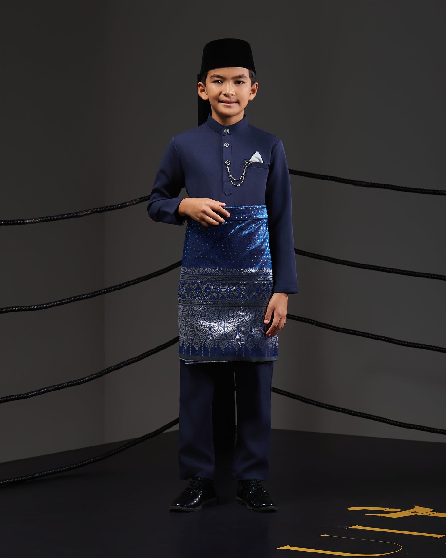 SOULTAN BAJU MELAYU FOR KIDS (NAVY BLUE)